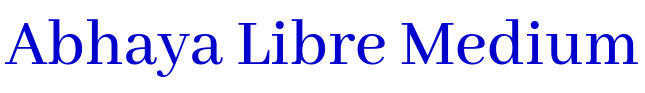 Abhaya Libre Medium шрифт